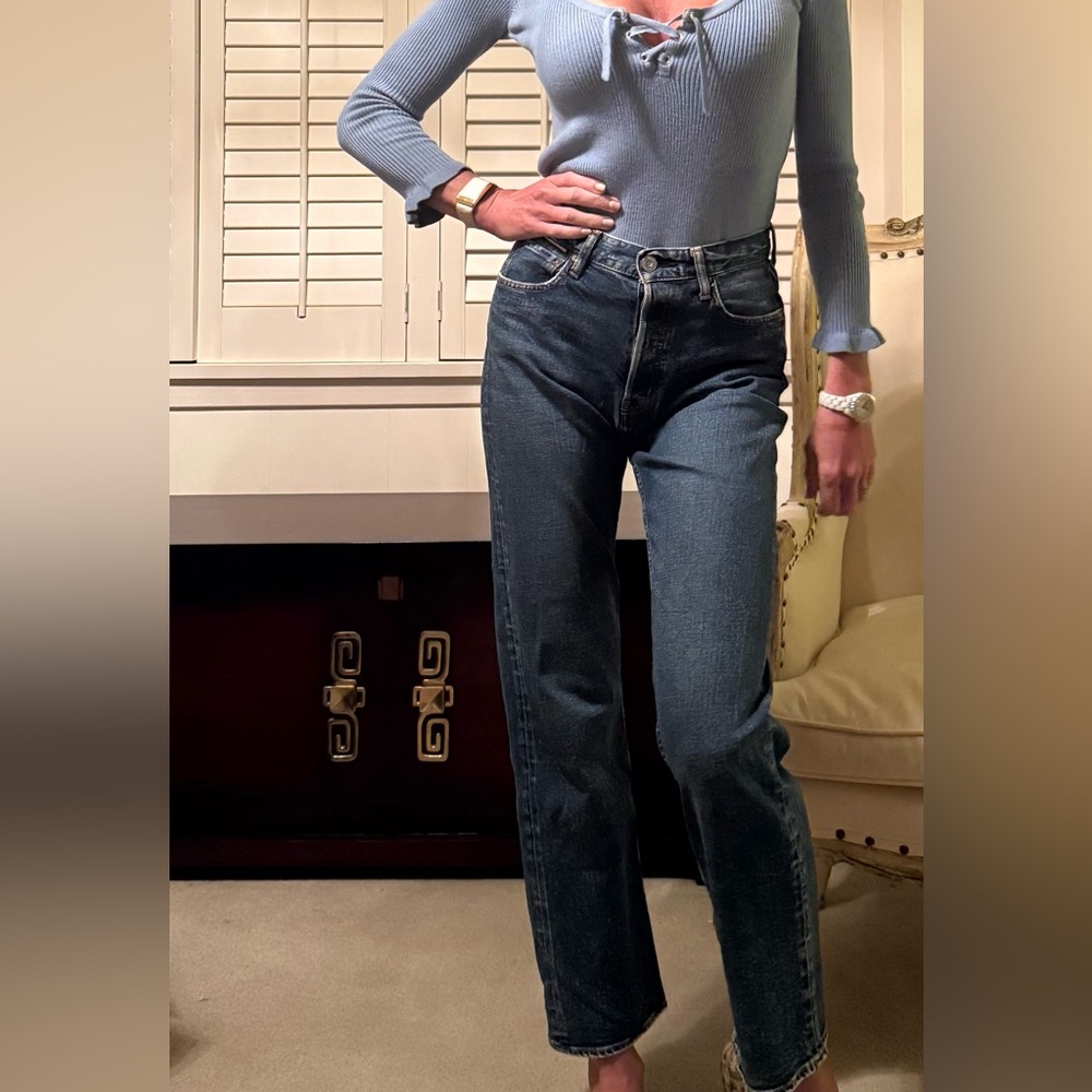 Moussy Vintage high waisted straight leg jeans